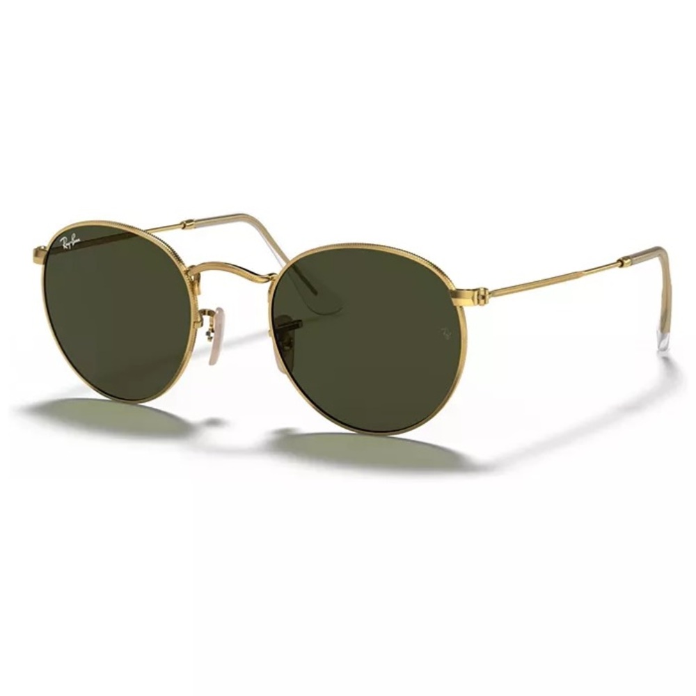 Ray-Ban Classic Gold Frame Sunglasses with Green Lenses